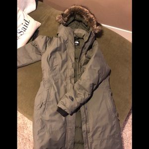 EUC North Face Arctic II Parka, taupe green, Sz.L